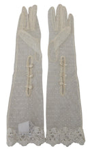 Load image into Gallery viewer, Dolce & Gabbana Elegant Elbow Length White Gloves