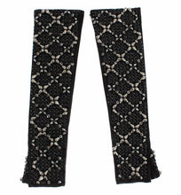 Load image into Gallery viewer, Dolce & Gabbana Elegant Crystal Beaded Leather Gloves