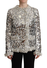 Load image into Gallery viewer, Dolce & Gabbana Chic Silver Sequined Jacket Coat