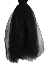 Load image into Gallery viewer, Dolce & Gabbana Elegant Black Tulle A-Line Floor-Length Skirt