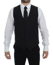 Load image into Gallery viewer, Dolce & Gabbana Black Wool Silk Dress Vest Gilet Weste