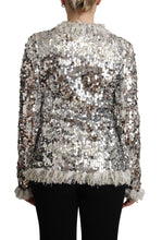 Load image into Gallery viewer, Dolce & Gabbana Chic Silver Sequined Jacket Coat
