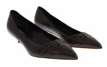 Load image into Gallery viewer, Dolce & Gabbana Chic Brown Leather Kitten Heel Pumps
