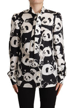 Load image into Gallery viewer, Dolce & Gabbana Chic Panda Print Silk Blouse