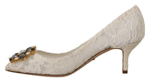 Load image into Gallery viewer, Dolce & Gabbana Elegant Lace Heels with Crystal Accents