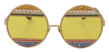 Load image into Gallery viewer, Dolce & Gabbana Crystal Embellished Oval Sunglasses