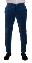 Load image into Gallery viewer, Dolce & Gabbana Elegant Velvet Blue Slim Fit Suit