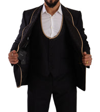 Load image into Gallery viewer, Dolce & Gabbana Elegant Black Silk Blend 3-Piece Suit