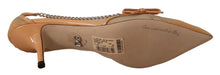 Load image into Gallery viewer, Dolce & Gabbana Elegant Beige Mesh Pumps with Silver Chains