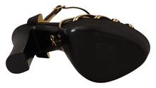 Load image into Gallery viewer, Dolce & Gabbana Elegant Black Gold Ankle Strap Heels Sandals