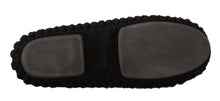 Load image into Gallery viewer, Dolce & Gabbana Elegant Black Wool Knit Ballet Flats