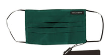 Load image into Gallery viewer, Dolce & Gabbana Emerald Silk Pleated Face Mask