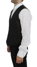 Load image into Gallery viewer, Dolce & Gabbana Elegant Brown Black Wool Blend Dress Vest