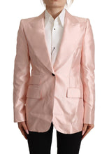 Load image into Gallery viewer, Dolce & Gabbana Elegant Pink Silk Blazer Jacket