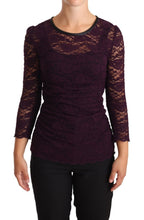 Load image into Gallery viewer, Dolce & Gabbana Elegant Sheer Lace Long Sleeve Blouse
