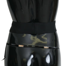 Load image into Gallery viewer, Dolce & Gabbana Black Pink Flower Brooch Crystals Cotton Belt