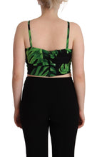 Load image into Gallery viewer, Dolce & Gabbana Elegant Leaf Print Halter Cropped Top