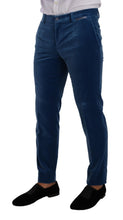 Load image into Gallery viewer, Dolce & Gabbana Elegant Velvet Blue Slim Fit Suit