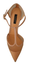 Load image into Gallery viewer, Dolce & Gabbana Elegant Beige Mesh T-Strap Pumps