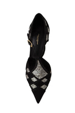 Load image into Gallery viewer, Dolce & Gabbana Elegant Crystal-Embellished Suede Pumps