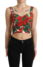 Load image into Gallery viewer, Dolce & Gabbana Elegant Red Cropped Top with Geranium Print