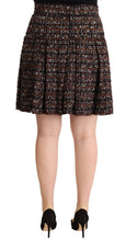 Load image into Gallery viewer, Dolce & Gabbana Chic Brown A-line Pleated Mini Skirt