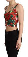 Load image into Gallery viewer, Dolce & Gabbana Elegant Red Cropped Top with Geranium Print