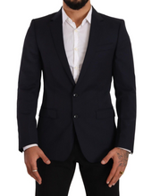 Load image into Gallery viewer, Dolce & Gabbana Sleek Navy Martini Slim Fit Wool Blazer