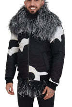 Load image into Gallery viewer, Dolce & Gabbana Elegant Shearling Zip Jacket in Black & White