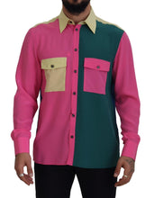Load image into Gallery viewer, Dolce & Gabbana Elegant Multicolor Silk Button-Down Shirt