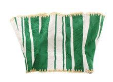 Load image into Gallery viewer, Dolce & Gabbana Green Striped Corset  Woven Raffia Waist Belt