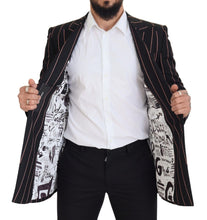 Load image into Gallery viewer, Dolce & Gabbana Elegant Slim Fit Double-Breasted Black Blazer