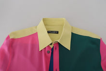 Load image into Gallery viewer, Dolce & Gabbana Elegant Multicolor Silk Button-Down Shirt