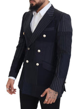 Load image into Gallery viewer, Dolce & Gabbana Navy Blue Double Breasted Slim Fit Blazer