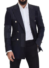 Load image into Gallery viewer, Dolce & Gabbana Navy Blue Double Breasted Slim Fit Blazer