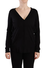 Load image into Gallery viewer, Dolce & Gabbana Elegant Black V-Neck Wool Pullover