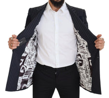 Load image into Gallery viewer, Dolce & Gabbana Navy Blue Double Breasted Slim Fit Blazer
