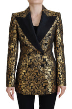Load image into Gallery viewer, Dolce & Gabbana Elegant Black and Gold Floral Jacket