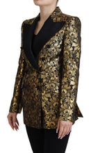 Load image into Gallery viewer, Dolce & Gabbana Elegant Black and Gold Floral Jacket