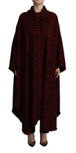 Load image into Gallery viewer, Dolce & Gabbana Elegant Red & Black Long Sleeve Overcoat Jacket