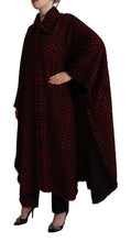 Load image into Gallery viewer, Dolce & Gabbana Elegant Red & Black Long Sleeve Overcoat Jacket