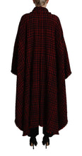 Load image into Gallery viewer, Dolce & Gabbana Elegant Red & Black Long Sleeve Overcoat Jacket