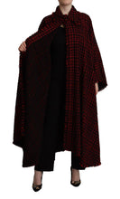 Load image into Gallery viewer, Dolce & Gabbana Elegant Red & Black Long Sleeve Overcoat Jacket