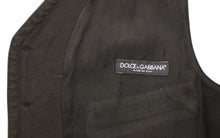 Load image into Gallery viewer, Dolce & Gabbana Black Flax Cotton Dress Vest Blazer