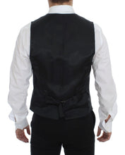 Load image into Gallery viewer, Dolce & Gabbana Gray Striped Wool Single Breasted Vest