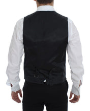 Load image into Gallery viewer, Dolce & Gabbana Gray Striped Wool Single Breasted Vest