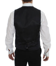 Load image into Gallery viewer, Dolce & Gabbana Gray Striped Wool Logo Vest Gilet Weste