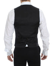 Load image into Gallery viewer, Dolce & Gabbana Black Striped Stretch Dress Vest Gilet