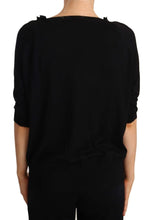 Load image into Gallery viewer, Dolce & Gabbana Elegant Black Crystal-Button Cardigan