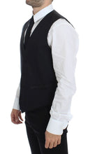 Load image into Gallery viewer, Dolce & Gabbana Black Wool Silk Stretch Dress Vest Blazer